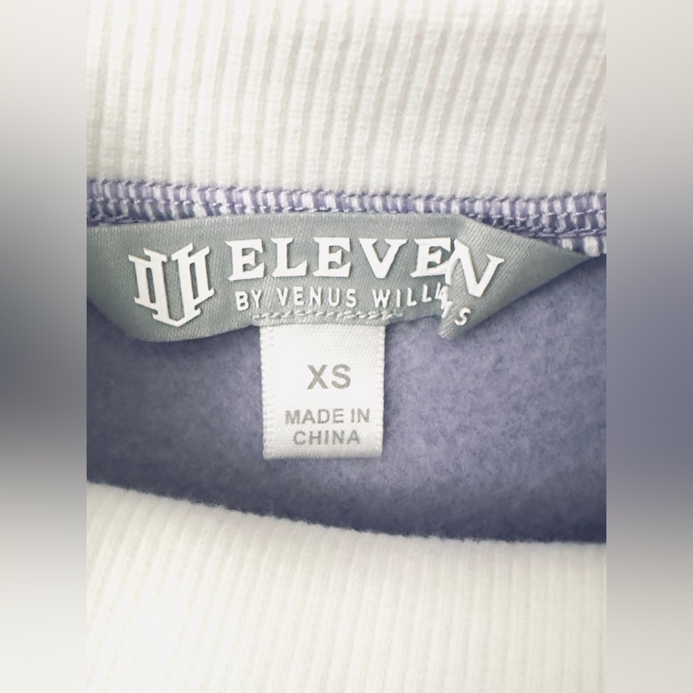 ELEVEN - Venus Williams Collegiate Crop Tennis Sweatshirt Liquid Lilac  XS.  NWT - Picture 10 of 12